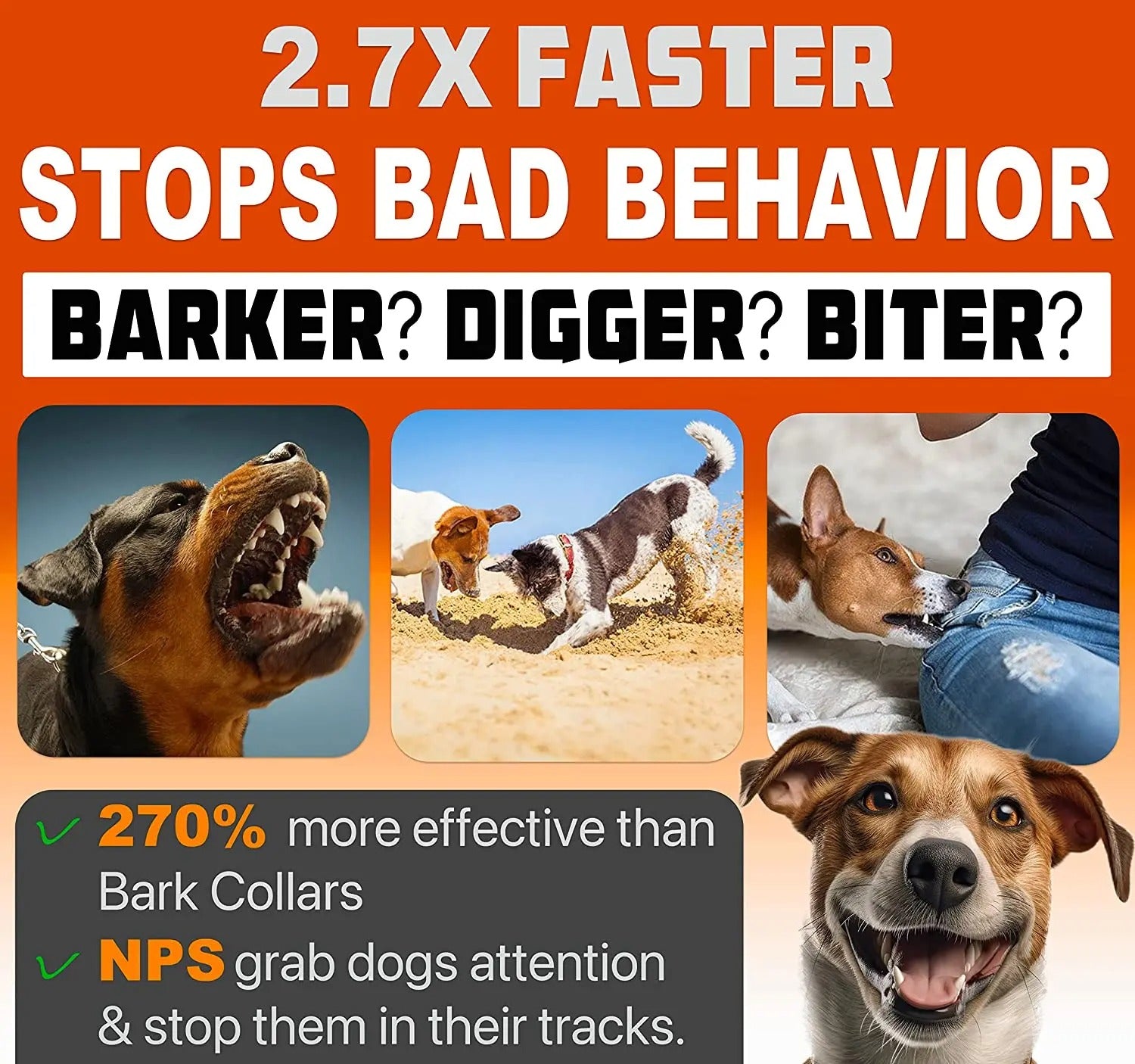 Ultrasonic Dog Repeller – Rechargeable Training & Bark Control Device