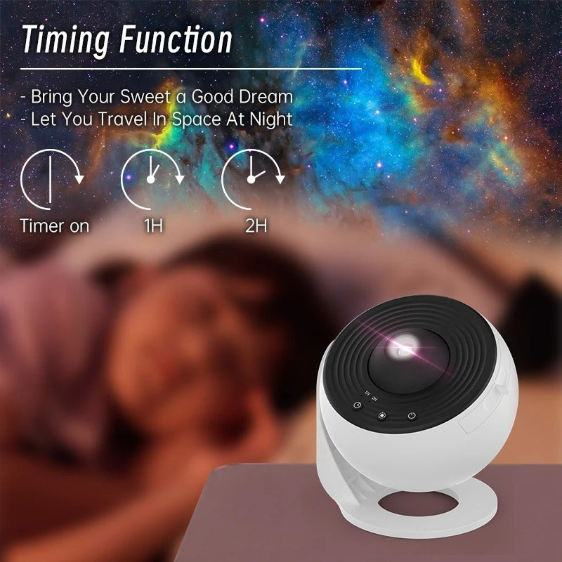 360° Rotating Galaxy Projector – Starry Sky Night Lamp