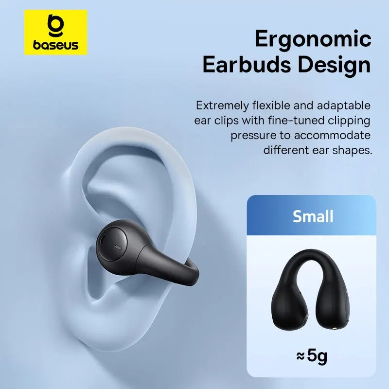 Wireless Bluetooth 5.3 Open-Ear Clip-On Earphones