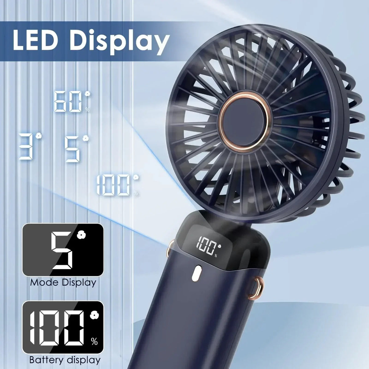 5000mAh Portable Fan Rechargeable