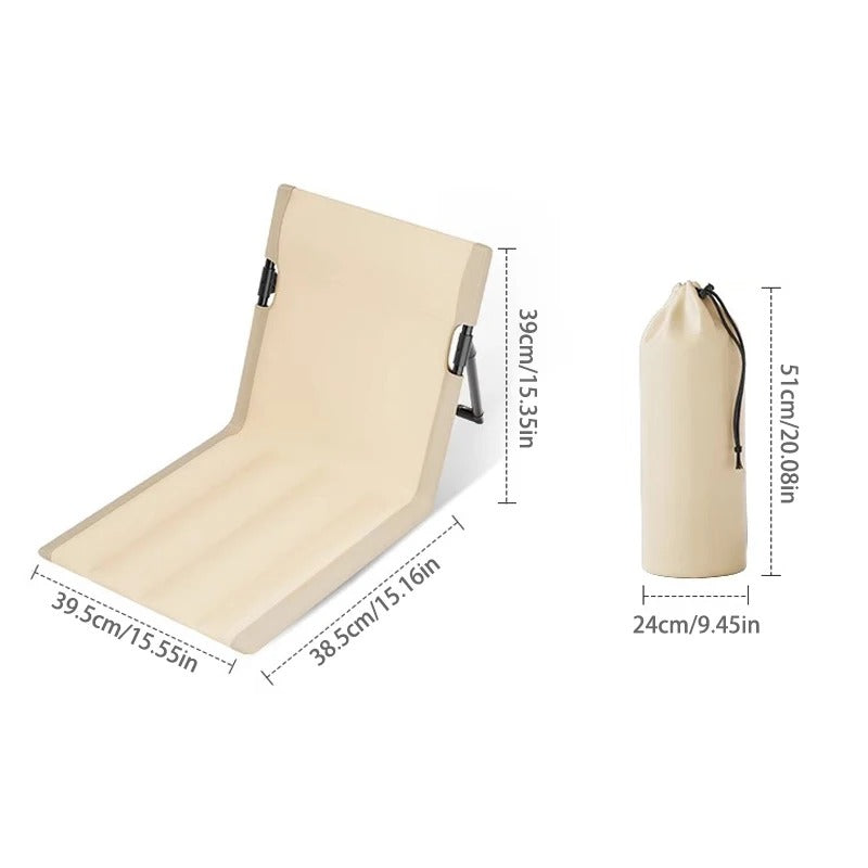 Portable Foldable Camping Chair with Backrest Cushion