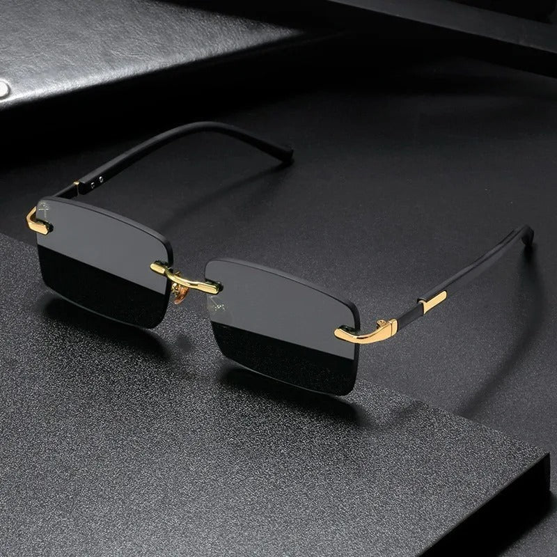 Rimless Retro Sunglasses UV400 for Men and Women