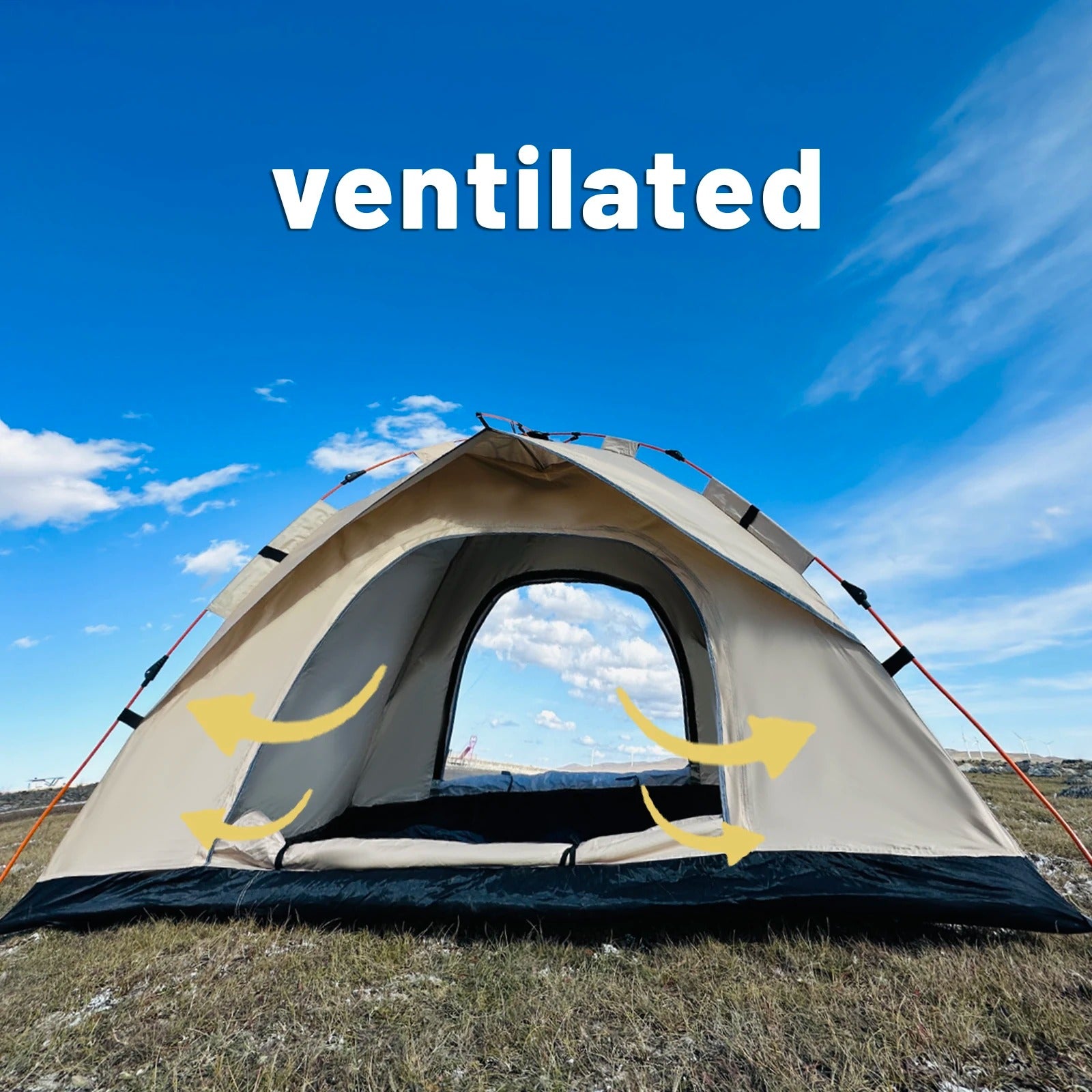 Outdoor 4-Person Automatic Quick-Opening Tent