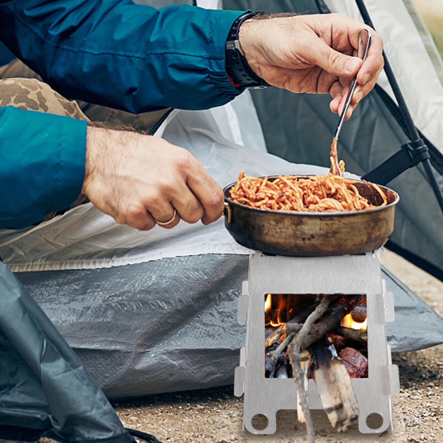 Stainless Steel Portable Camping Stove – Dual Fuel Outdoor Burner