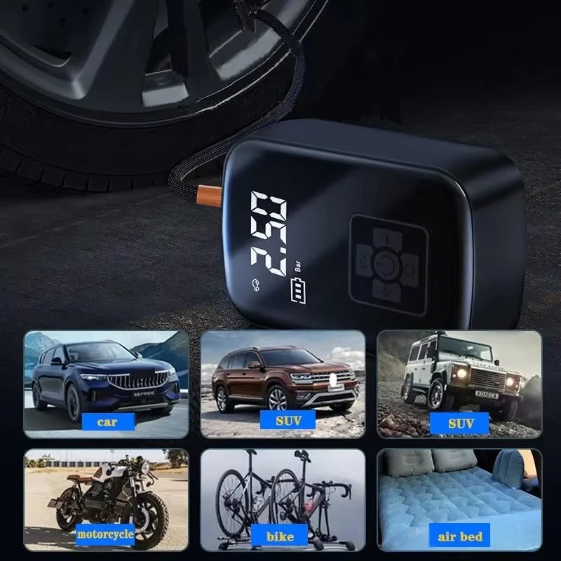 Wireless and Wired Car Tire Inflator Air Compressor
