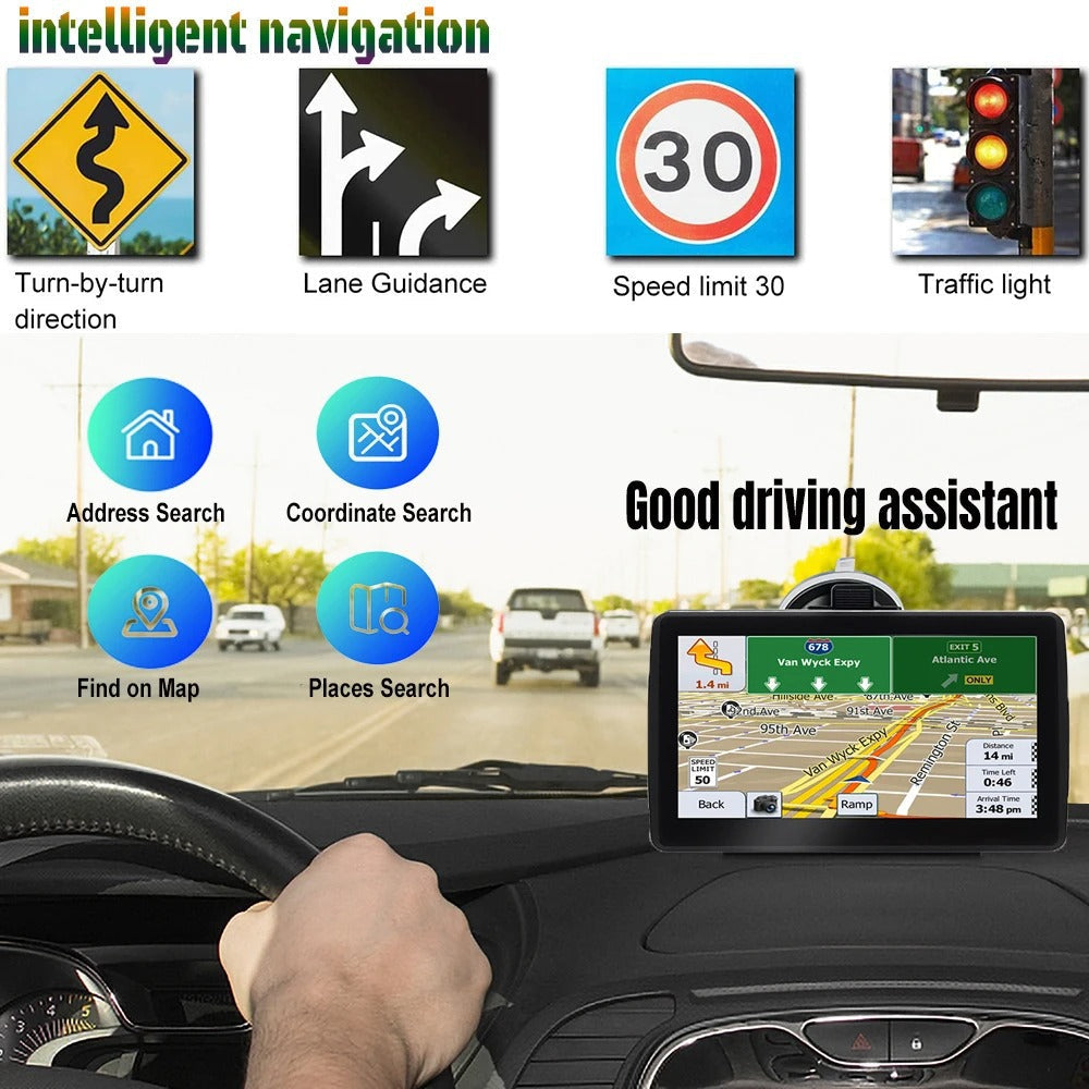 7-Inch Car & Truck GPS – SAT NAV with 2024 Europe Maps