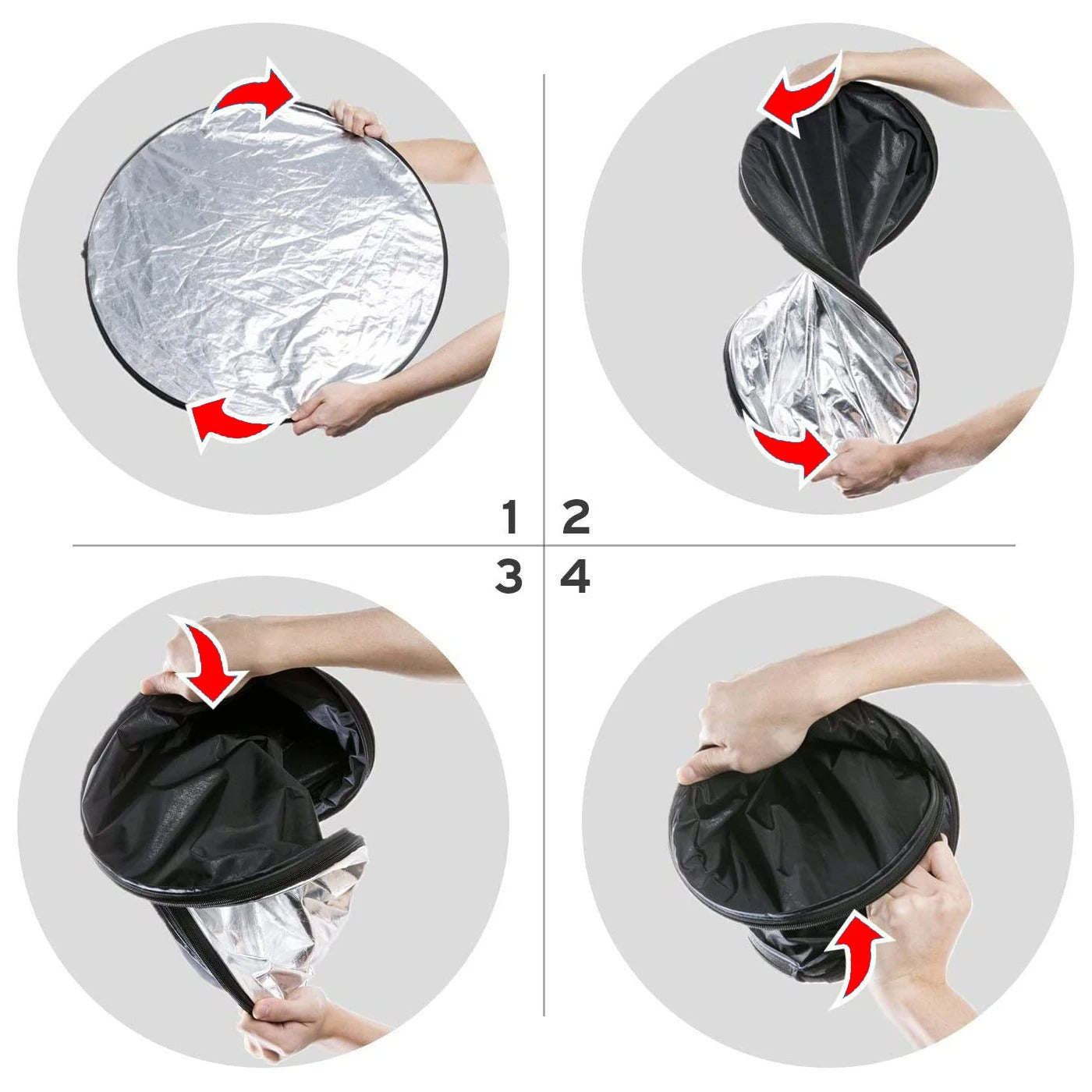 24-Inch 5-in-1 Collapsible Photography Light Reflector