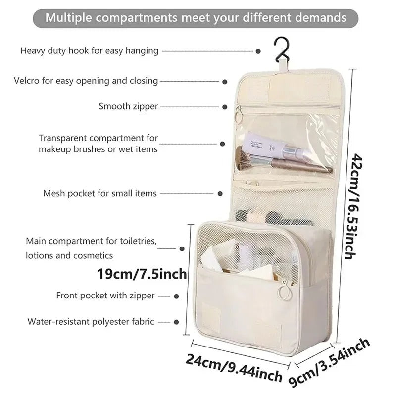 High-Quality Travel Makeup Bag – Waterproof Toiletries Organizer