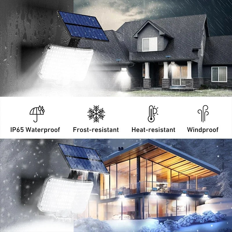Split Solar Motion Flood Light