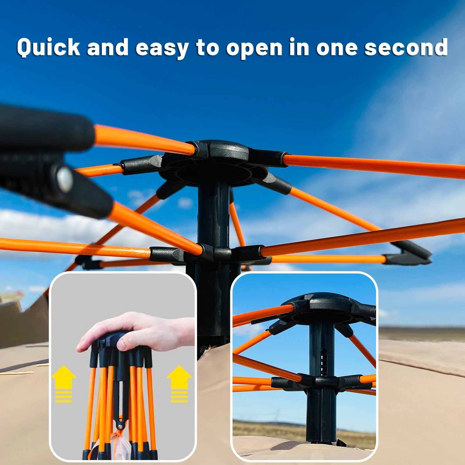 Outdoor 4-Person Automatic Quick-Opening Tent