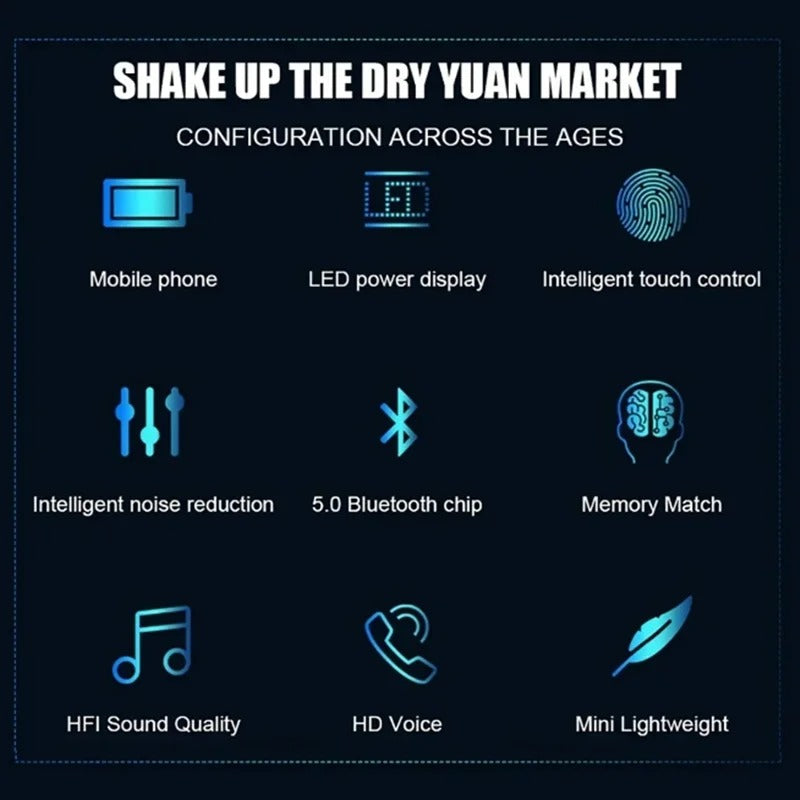 Pro Bluetooth Wireless Earphones with HiFi Stereo Sound