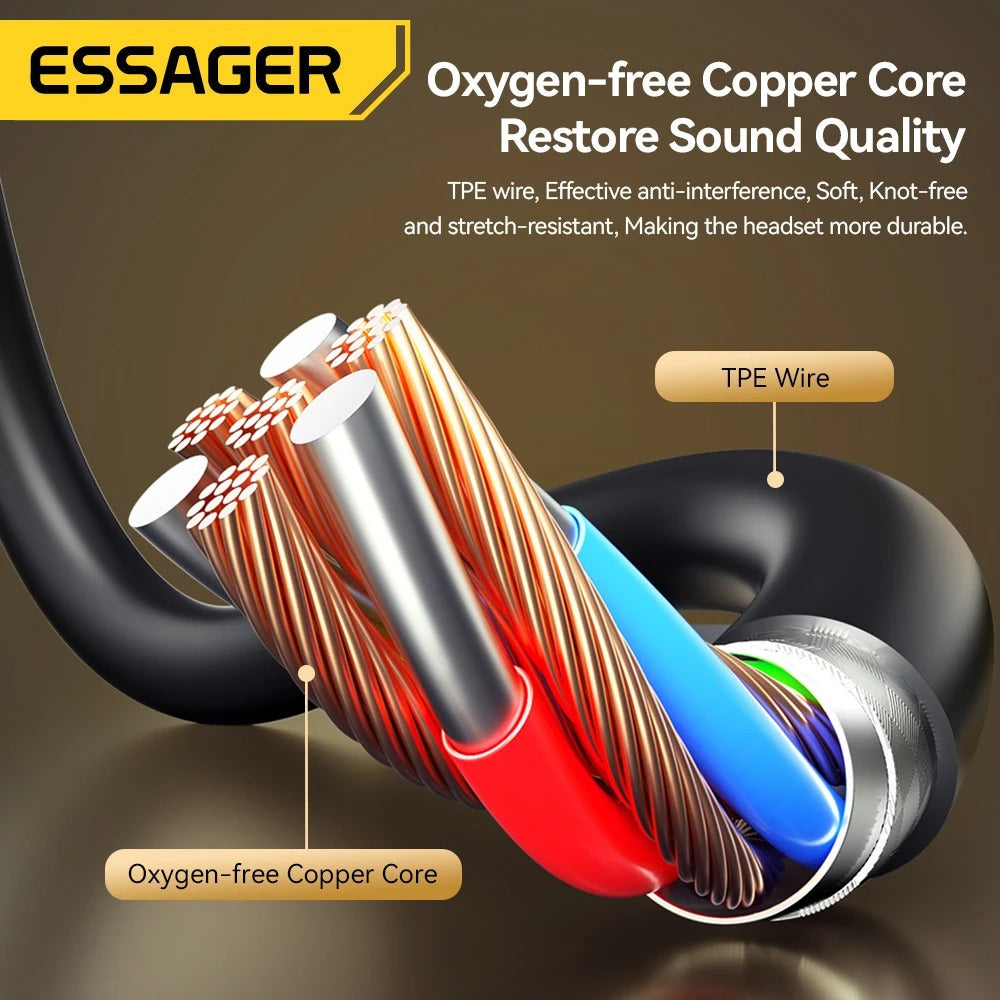 Emf Free 3.5mm Wired In-Ear Earphones with Mic & In-Line Controls