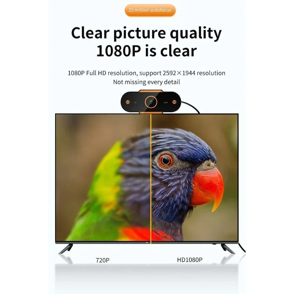 1080P HD USB Webcam – Auto Focus with Microphone