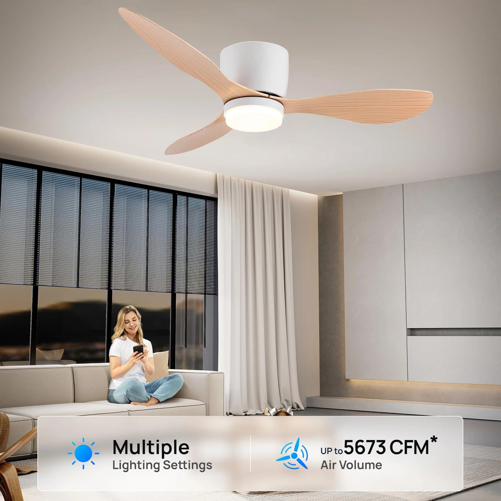Modern Ceiling Fan – Stylish Air Circulator