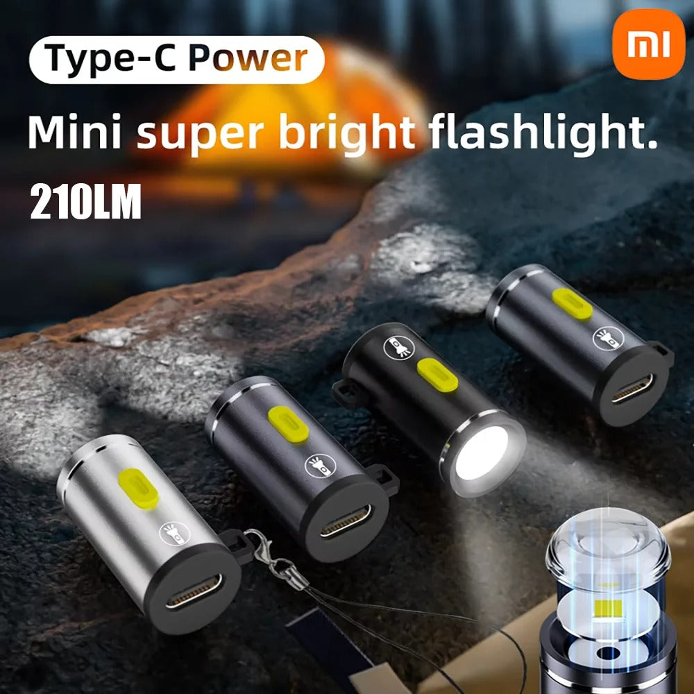 Mini USB-C Rechargeable LED Flashlight – High Brightness Portable Torch
