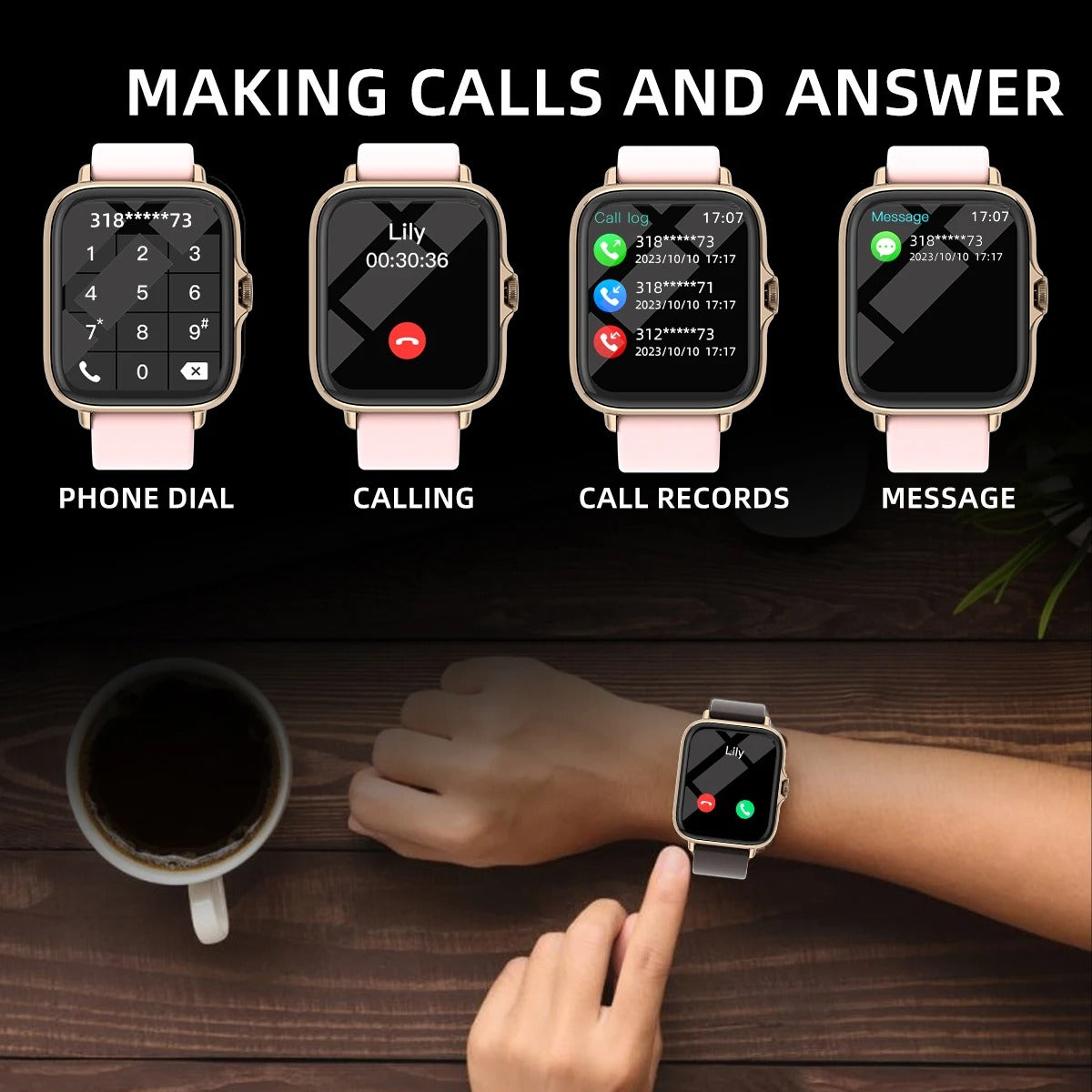 1.83 Inch Waterproof Smart Watch with Fitness Tracker