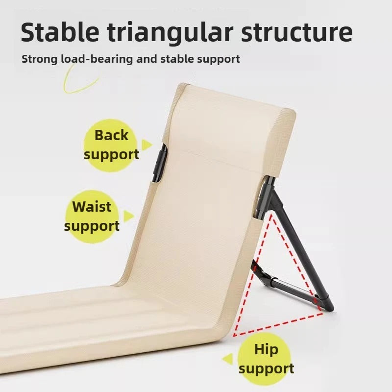 Portable Foldable Camping Chair with Backrest Cushion