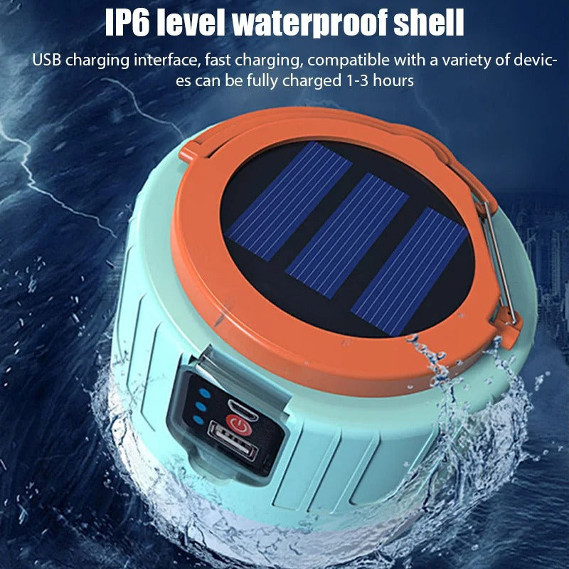 1000W Solar LED Camping Lantern – USB Waterproof Light