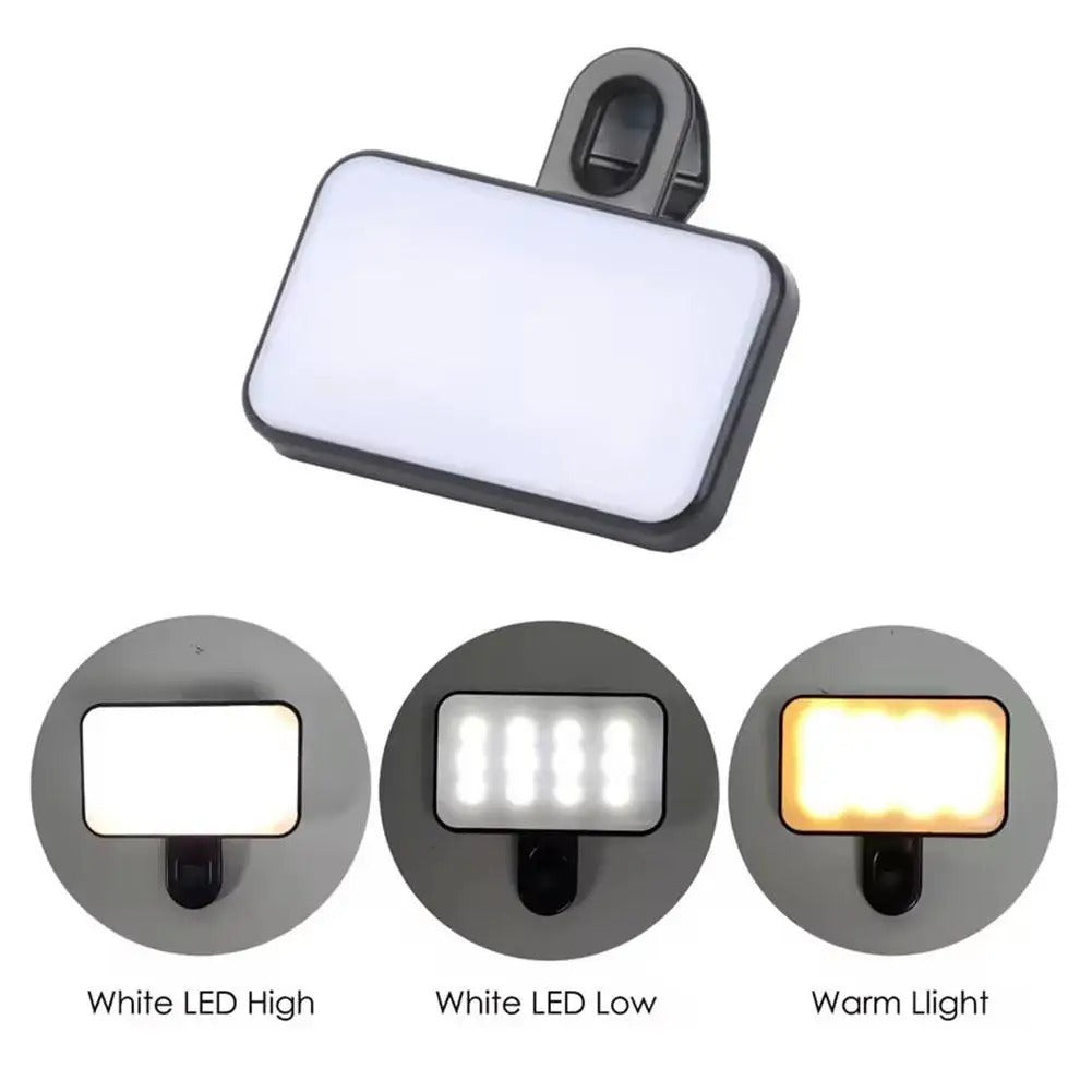Portable Rechargeable Selfie Ring Light with Adjustable Brightness