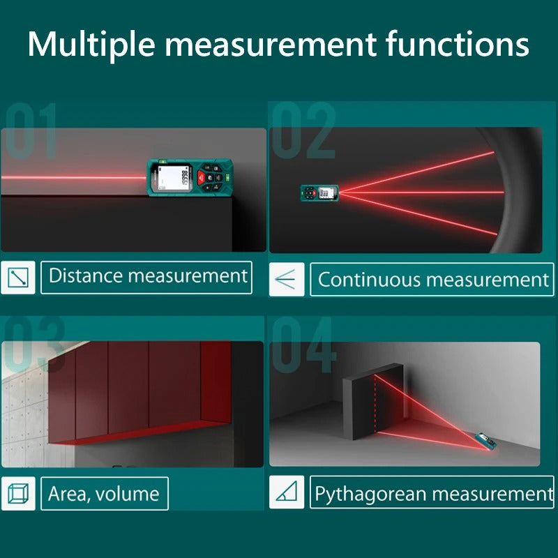 Laser Distance Meter – Digital Rangefinder 40M/70M/120M