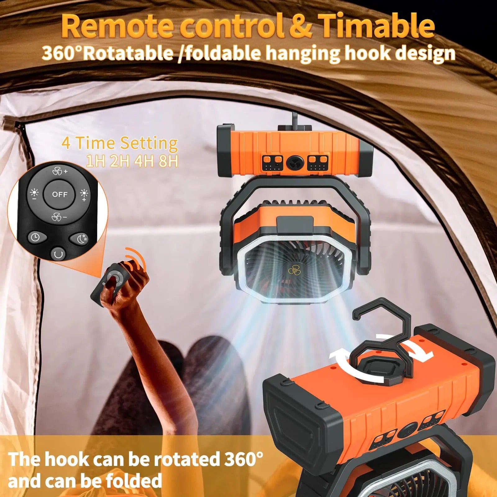 Portable Usb Rechargeable Camping Fan