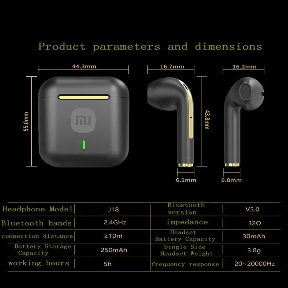Pro Wireless Earbuds with Noise Cancelling, HiFi Sound & Waterproof Design
