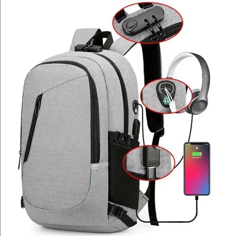 Anti-Theft Laptop Backpack with Password Lock – Waterproof Travel & Work Bag