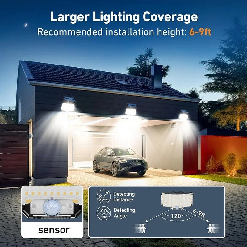Split Solar Motion Flood Light