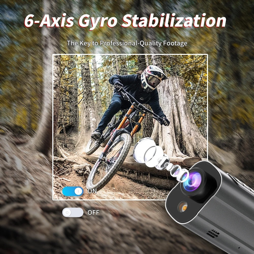 5K Helmet Action Camera with WiFi, LED Light & Anti-Shake