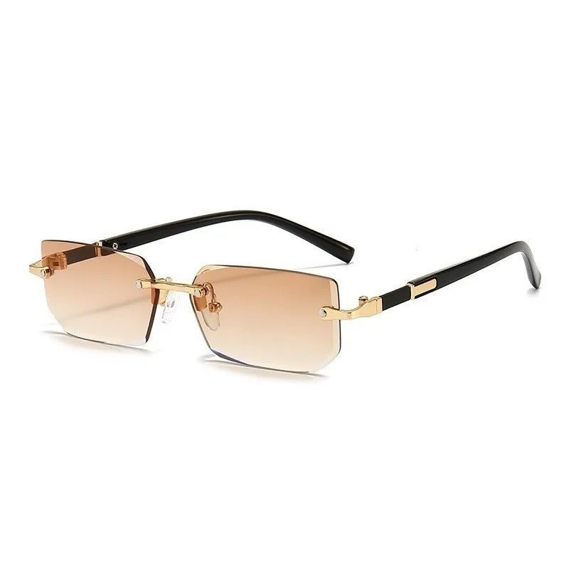 Rimless Retro Sunglasses UV400 for Men and Women