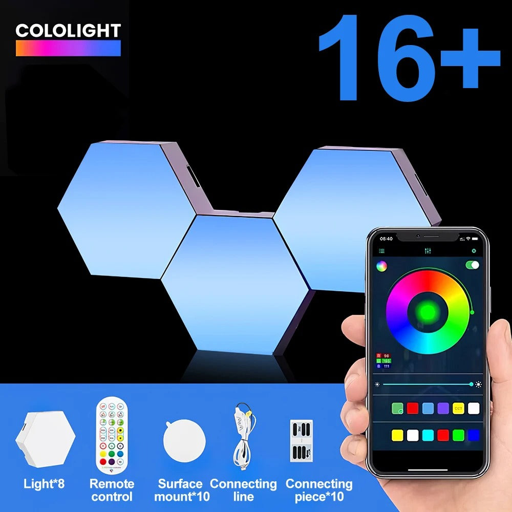 Hexagon Rgb Wall Light