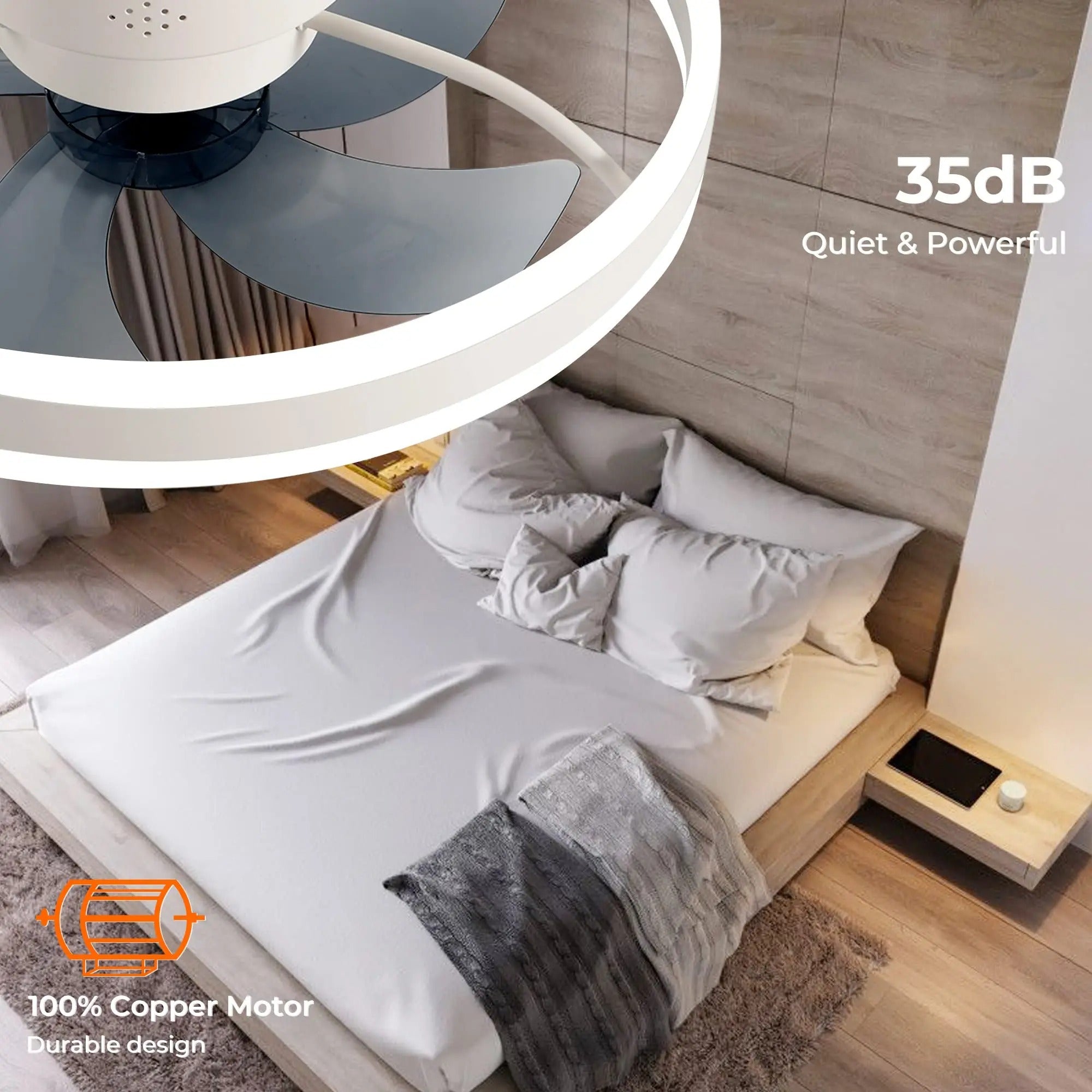 Ceiling Fan with Light and Remote Control