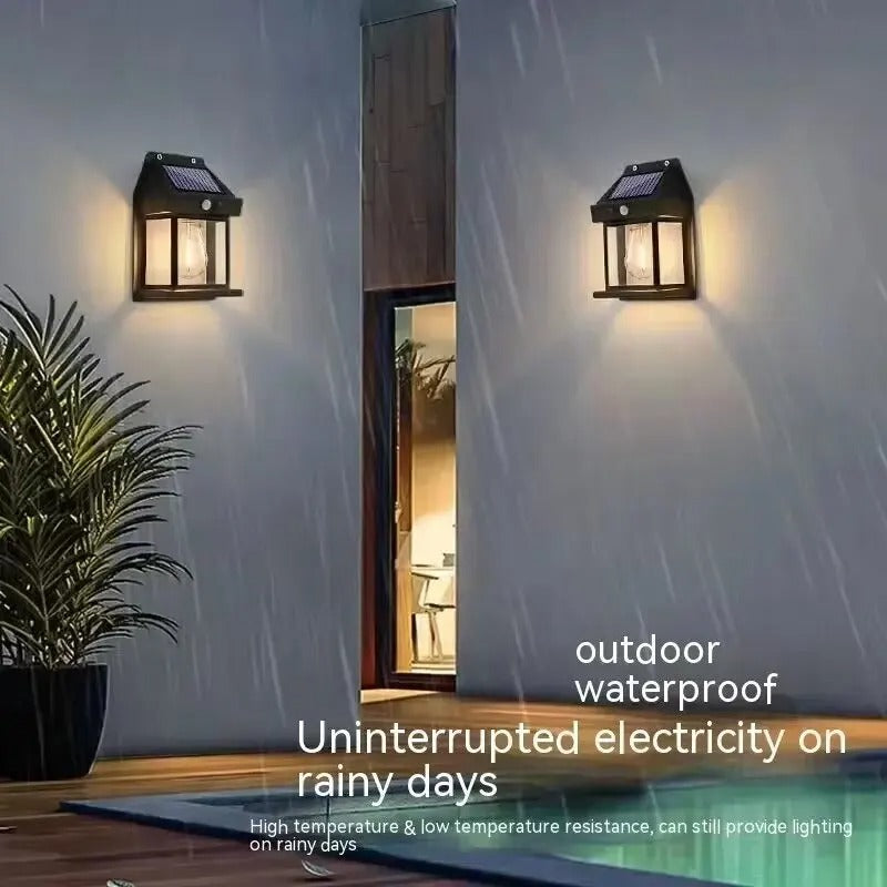 Solar Sensor Wall Lantern