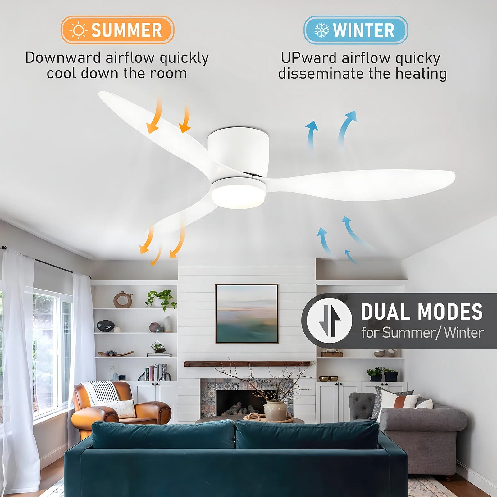 Modern Ceiling Fan – Stylish Air Circulator