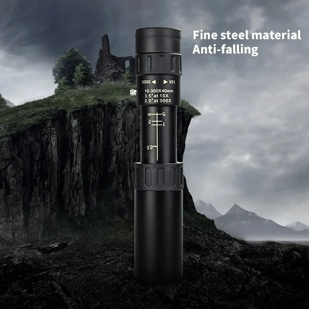 10–300x40 HD Zoom Monocular Telescope – Long-Range Clarity