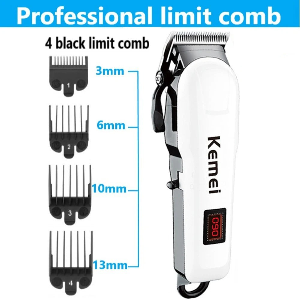 Electric Hair Clipper – Professional Wireless Rechargeable Trimmer