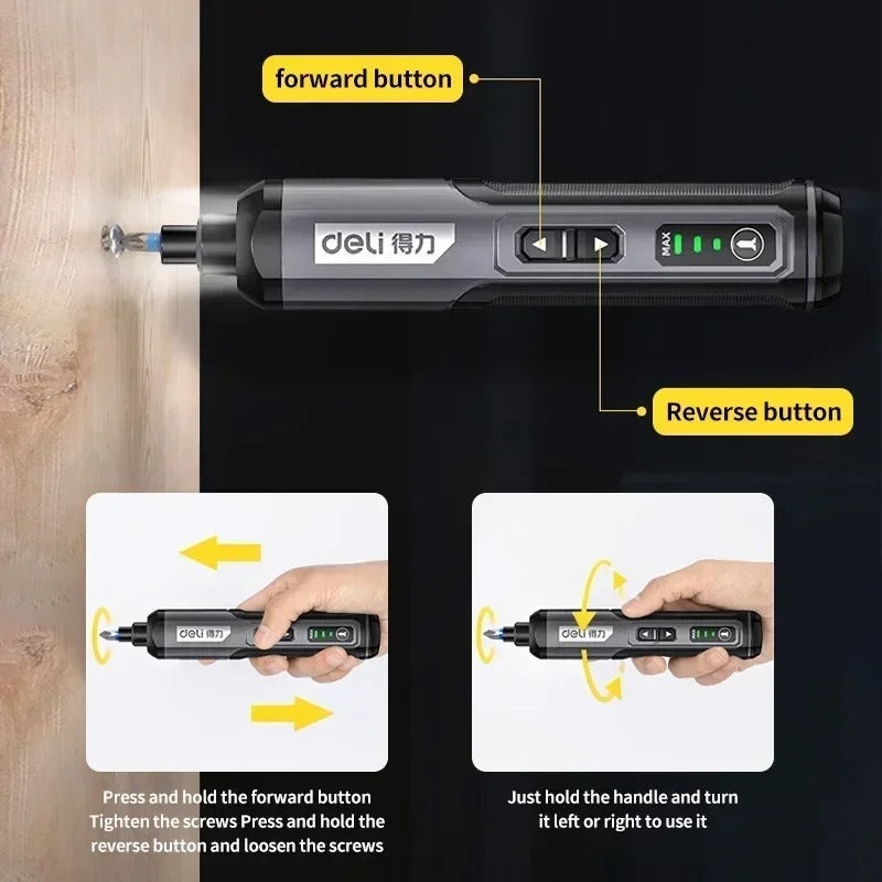 Cordless Electric Screwdriver 4V Rechargeable Mini Drill