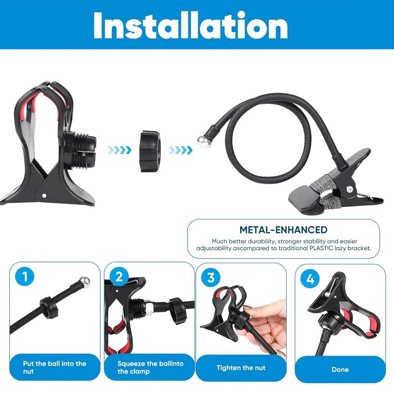 Universal 360° Rotating Flexible Gooseneck Phone Holder