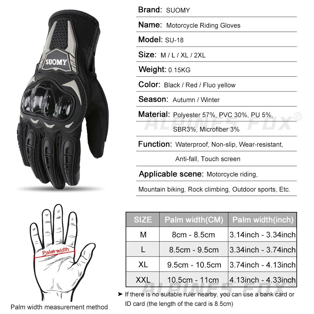 Winter Waterproof Motorcycle Gloves – Touchscreen, Insulated, Cycling & Motocross for Men & Women
