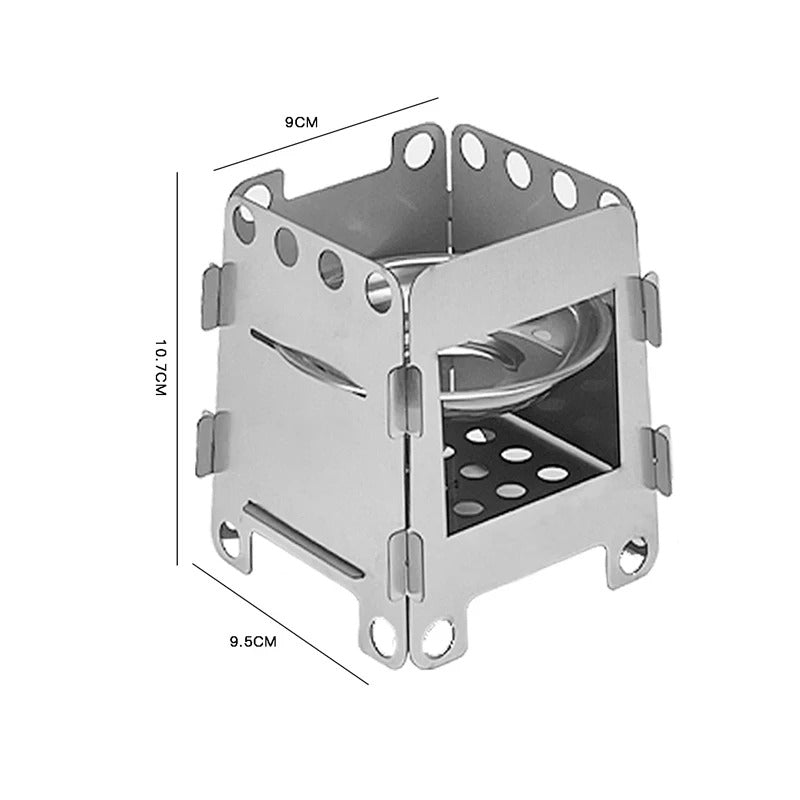 Stainless Steel Portable Camping Stove – Dual Fuel Outdoor Burner