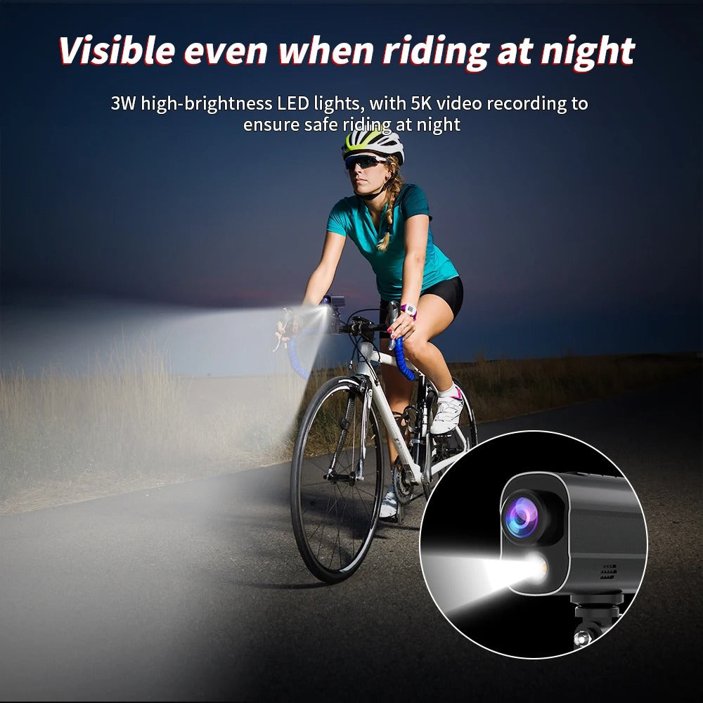 5K Helmet Action Camera with WiFi, LED Light & Anti-Shake