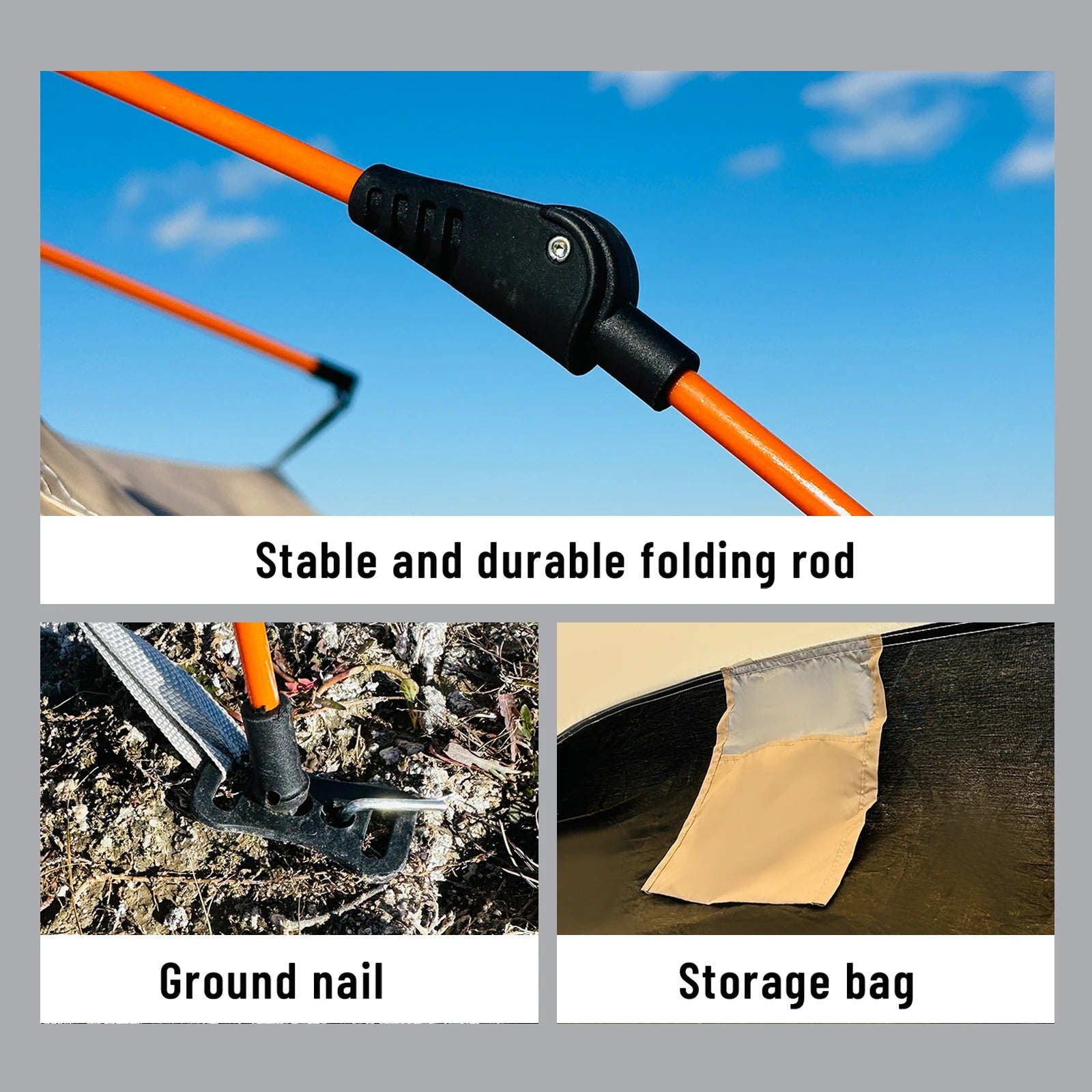 Outdoor 4-Person Automatic Quick-Opening Tent