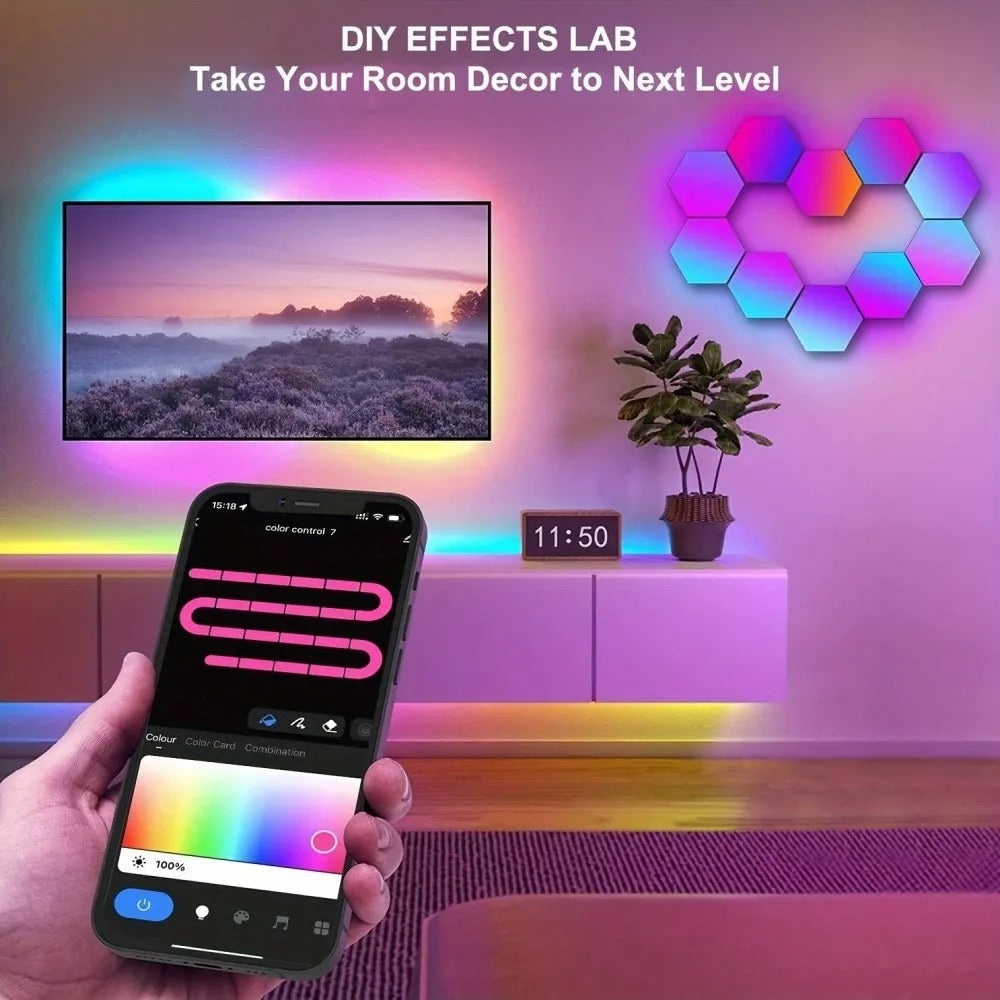 Hexagon Rgb Wall Light