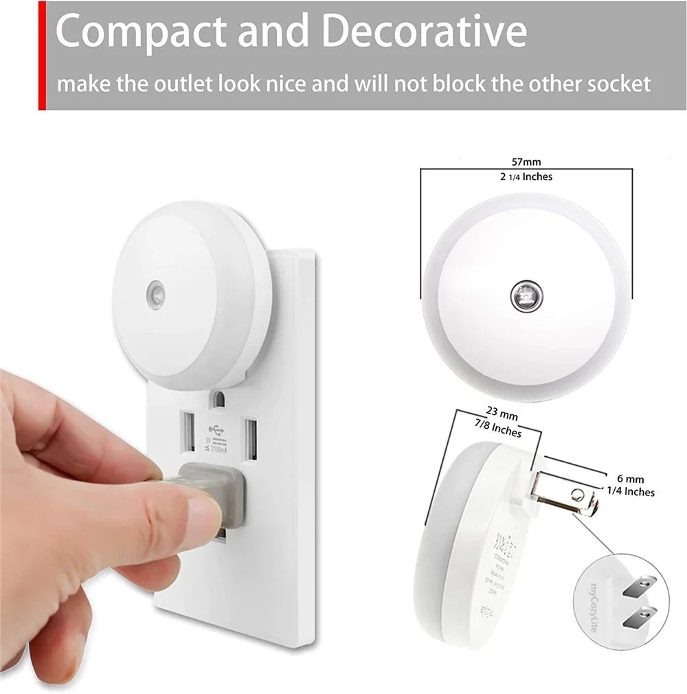 Smart Sensor LED Night Light – Automatic Plug-In Wall Lamp