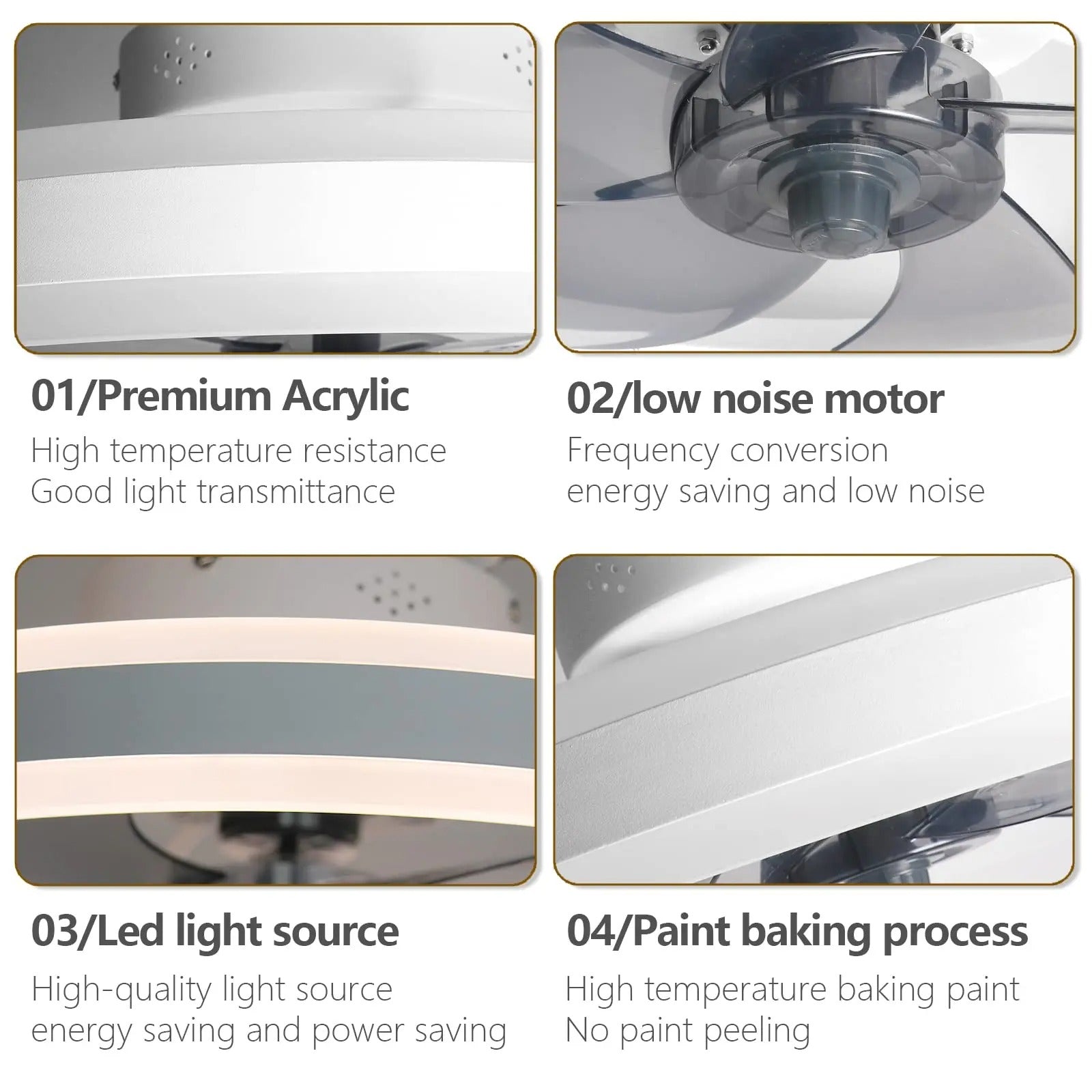 Ceiling Fan with Light and Remote Control