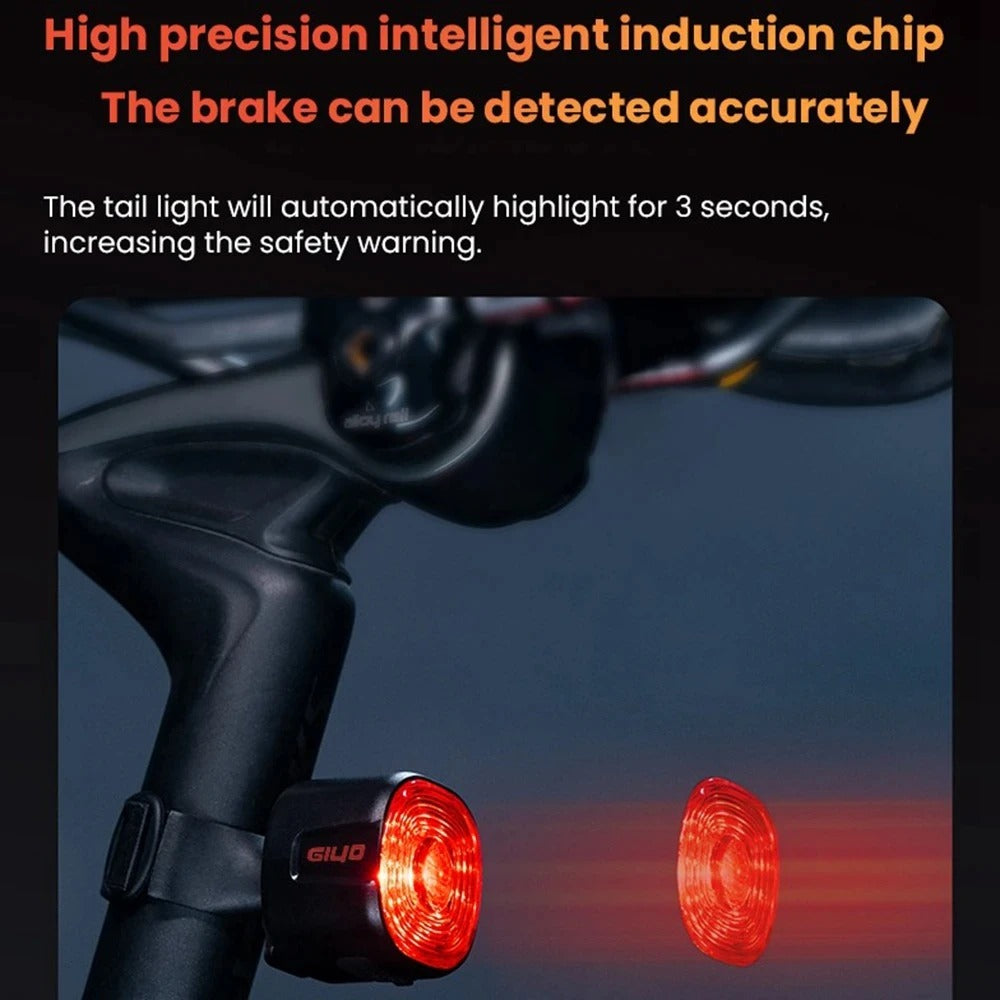 Smart Bicycle Brake Tail Light – USB Rechargeable Safety