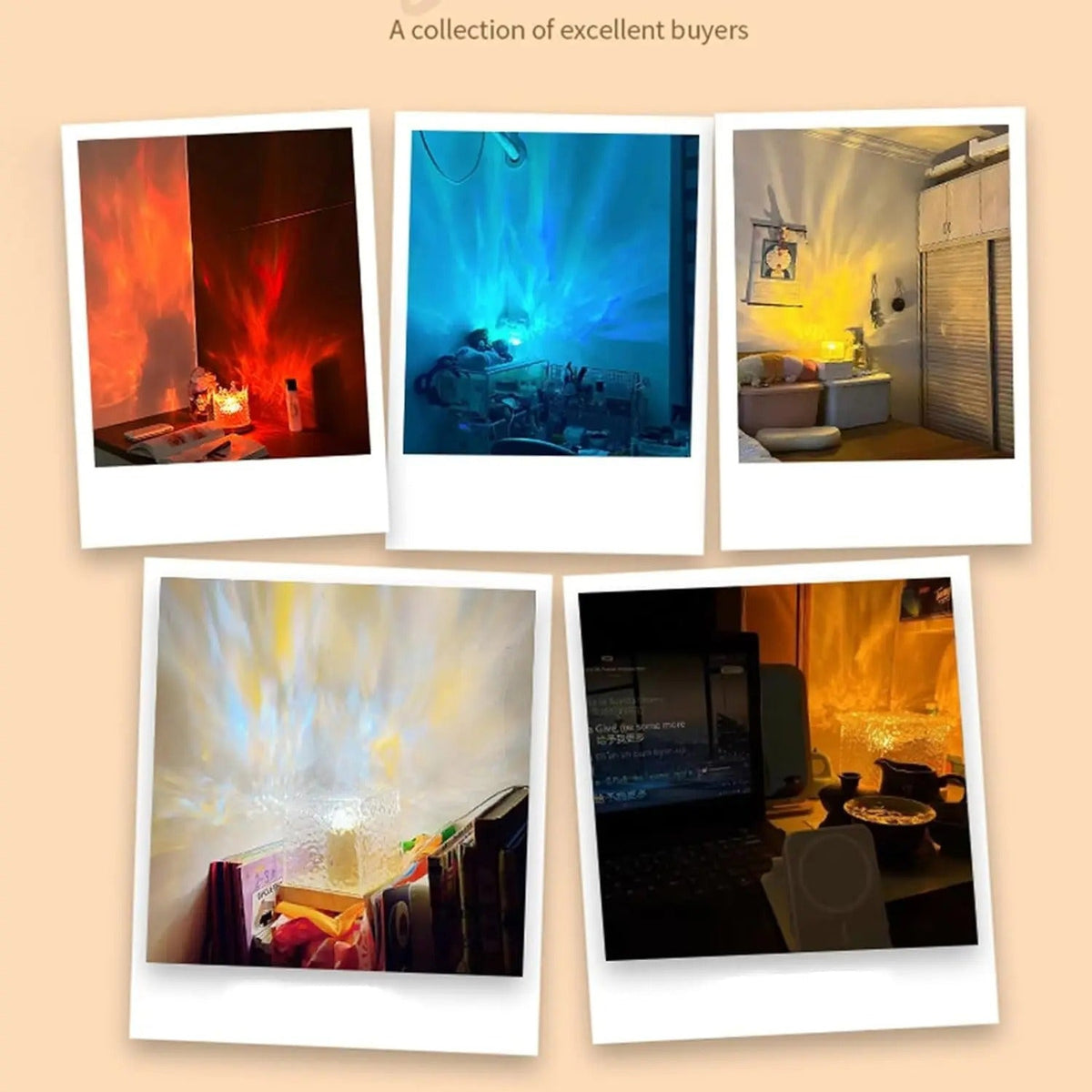Ocean Wave Projector Light – 16 Color Aurora Glow LED Lamp