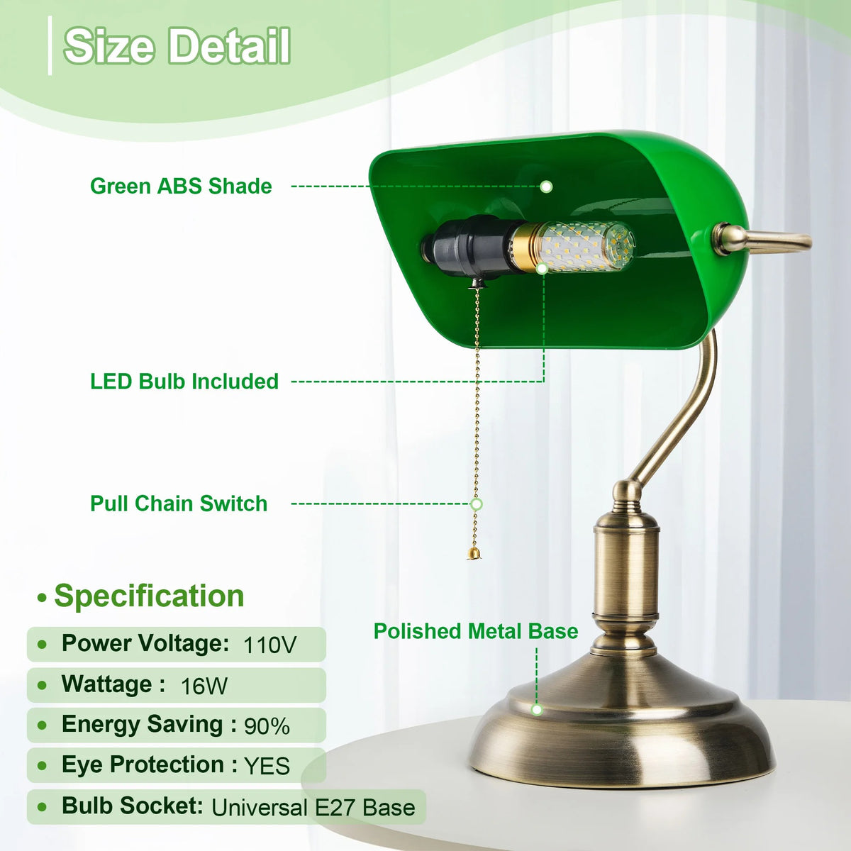 Classic Bank Desk Lamp