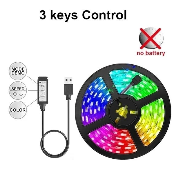 5V USB RGB LED Strip Lights