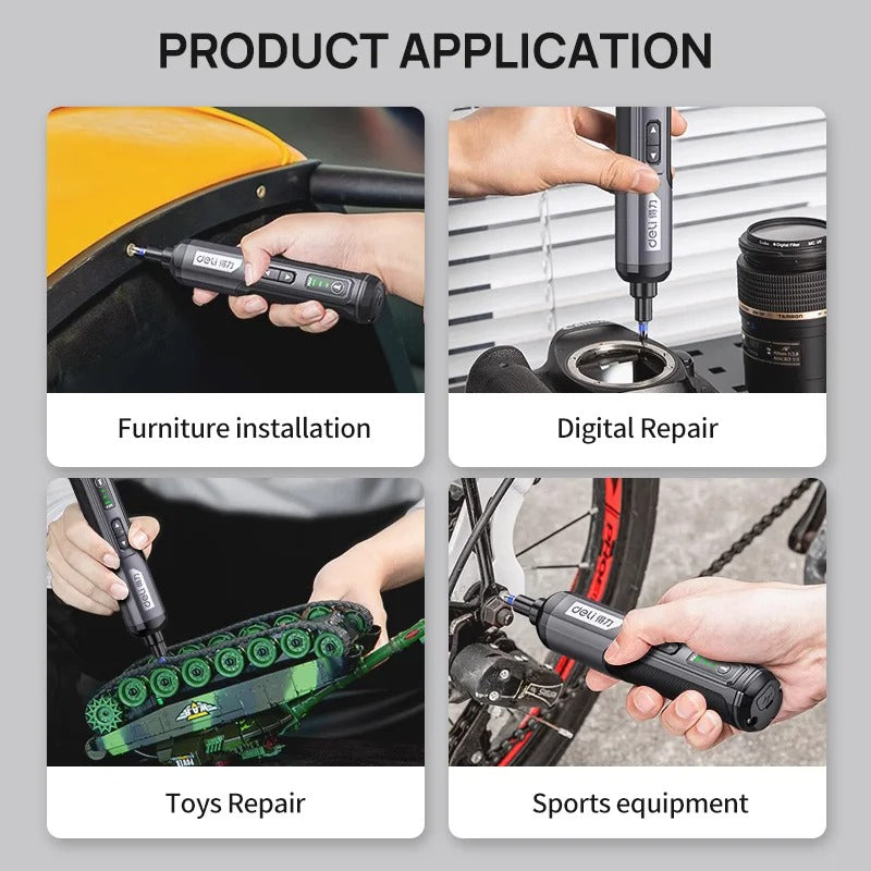 Cordless Electric Screwdriver 4V Rechargeable Mini Drill